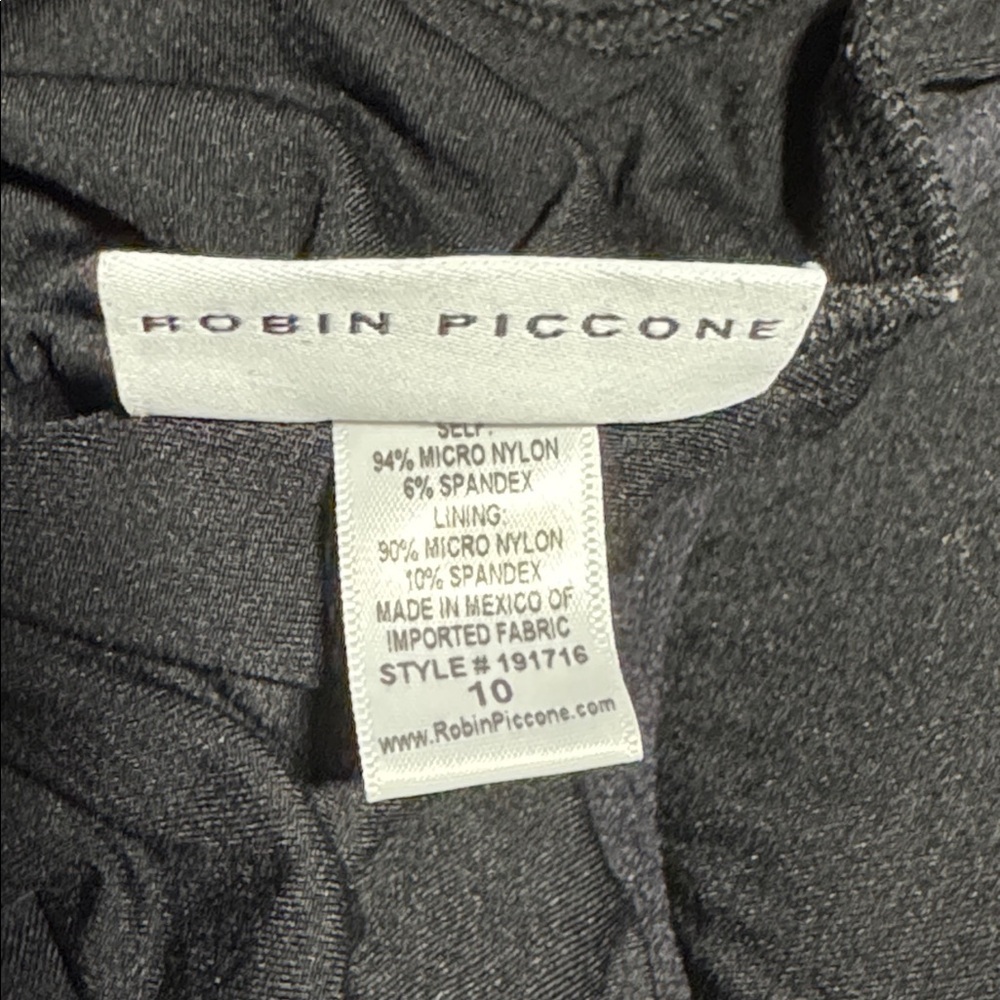 ROBIN PICCONE AVA KNOT ONE PIECE Size 10 in Black EUC 119 - Picture 9 of 10